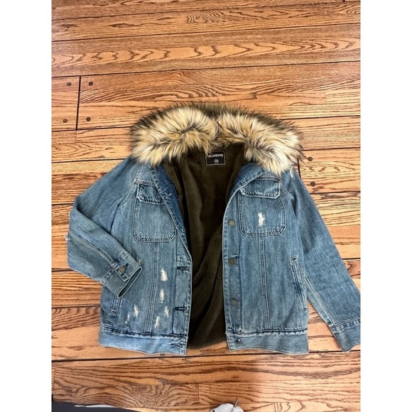 Blank NYC Love Denim Oversized Lined Jacket XS - Picture 1 of 11